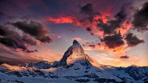 Nature Mountains Alps Matterhorn Sky Sunlight Snow 1920x1080 Wallpaper