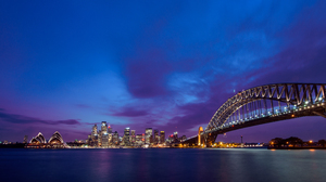 Sydney Australia Sydney Opera House Bridge Night Lights Sky 3840x2400 Wallpaper