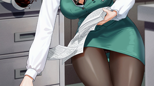 Anime Anime Girls Yor Forger Spy X Family Heels Coffee Red Eyes Black Hair 3350x5920 Wallpaper