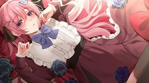 Anime Anime Girls Amyu Artwork Virtual Youtuber Pink Hair Long Hair Purple Eyes Blushing Lolita Fash 1839x1140 Wallpaper