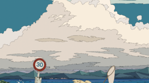Umijin Anime Digital Art Artwork Illustration Environment Portrait Display Road Sea Water Flowers Su 2500x4000 wallpaper