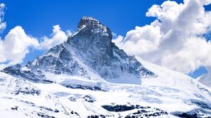 Matterhorn Landscape Snow Clouds Nature Switzerland 3500x2333 Wallpaper