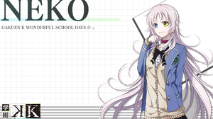 K Project Neko K Project Anime Manga Artwork Light Pink Hair Heterochromia School Uniform Choker 1920x1200 Wallpaper