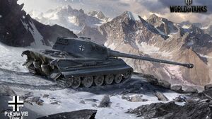 Tiger Ii World Of Tanks Tank Video Games Video Game Art Snow Mountains Logo Clouds Sky 4000x2500 Wallpaper