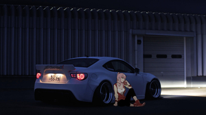 Zero Two Darling In The FranXX Toyota Anime Girls Car Anime Darling In The FranXX Drink Drinking Nig 3840x2160 wallpaper