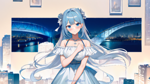 Anime Girls Anime Ai Art Dress Bridge 4096x2048 Wallpaper