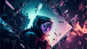 Ai Art Astronaut Spacesuit Space Science Fiction Abstract Midjourney 2304x1536 Wallpaper