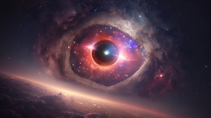 Cosmic Eye Space Universe Stars Bright Galaxy Ai Art Cumulus Nebula Eyes 3072x2048 Wallpaper