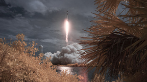 Falcon 9 Infrared Rocket Spacex 3840x2160 wallpaper