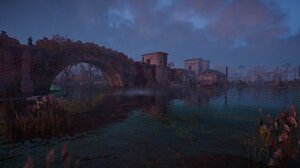 Assassins Creed Video Game Art Water Bridge Sky Clouds CGi Reflection Video Games Assassins Creed Va 2560x1440 wallpaper