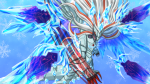 Anime Trading Card Games Yu Gi Oh Mirrorjade The Iceblade Dragon Solo Artwork Digital Art Fan Art 2000x1192 Wallpaper