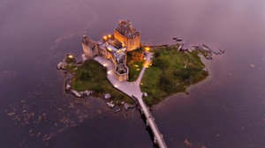 Castle Eilean Donan Castle Aerial 1920x1080 Wallpaper