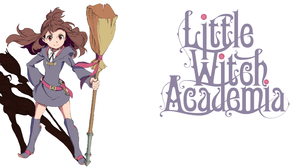 Little Witch Academia Kagari Atsuko Broom Robes Shadow Text Witches Broom 3840x2160 wallpaper