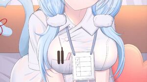 Anime Girls Cat Girl Vertical Cat Ears Cat Tail Nurses Nurse Outfit Gloves Pills Yellow Eyes Blue Ha 1009x1920 Wallpaper