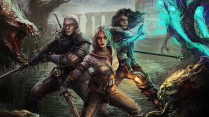 Ciri The Witcher Geralt Of Rivia The Witcher 3 Wild Hunt Yennefer Of Vengerberg 5000x3773 Wallpaper