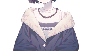 Anime Anime Girls Digital Art Artwork Pixiv Portrait Portrait Display Looking At Viewer 2D White Bac 1414x2000 Wallpaper