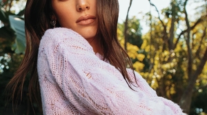Kendall Jenner Women Model Fashion Dark Hair Long Hair Brunette Sweater Purple Sweater Women Outdoor 1200x1500 Wallpaper