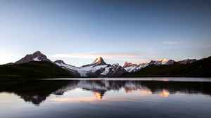 4K Water Reflection Snow Mountains 3840x1600 Wallpaper