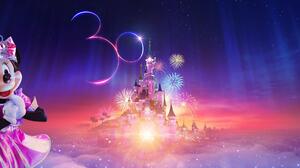 Disneyland Disney Paris Fireworks Minnie Mouse 2496x1040 Wallpaper