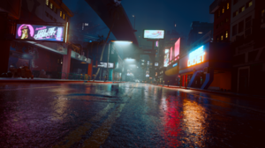 Screen Shot Cyberpunk 2077 CD Projekt RED Video Games CGi City Night City Lights 2560x1440 Wallpaper