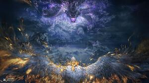 Xision Loong Artauge Mythology Legend Chinese Dragon Creature Artwork 3840x2159 wallpaper