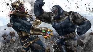 Crossover Dc Comics Darkseid Dc Comics Marvel Comics Thanos 2400x1350 Wallpaper