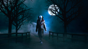Clown Clown Killer Horror American Horror Story Dark Creepy Moon Artist Moon Movie Mist Night Horror 5000x3000 Wallpaper