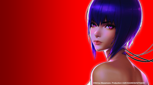 Kusanagi Motoko Ghost In The Shell SAC 2045 Ghost In The Shell Red Blue Hair Cyberpunk Pink Eyes Mas 2845x1601 Wallpaper