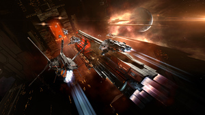 EVE Online Spaceship Galaxy Science Fiction Video Games Planet Video Game Art 3840x2160 Wallpaper