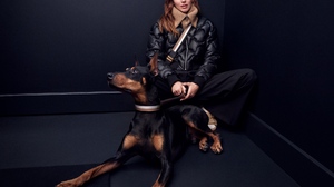 Kendall Jenner Women Model Brunette Long Hair Fashion Women Indoors Dog Women With Dogs 2000x1501 Wallpaper