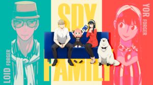 Spy X Family Anya Forger Loid Forger Yor Forger Smiling Anime Anime Boys Anime Girls Dog 2560x1440 Wallpaper