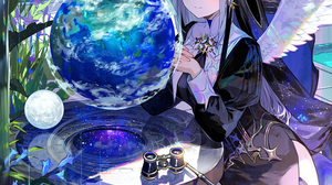 Anime Anime Girls Fuji Choko Portrait Display Nuns Nun Outfit Smiling Looking At Viewer Planet Table 939x1500 Wallpaper