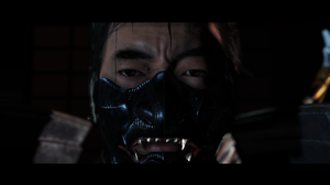 Ghost Of Tsushima Samurai Video Game Characters CGi Mask Video Games Video Game Man Face Looking At  3840x2160 Wallpaper