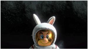Super Mario Odyssey Space Bunny Ears Spacesuit Humor Super Mario Simple Background 1920x1080 Wallpaper