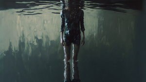 Ai Art Depressing Water Sadness Women 3169x1782 wallpaper