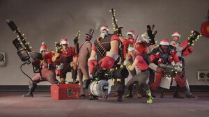 Team Fortress 2 Christmas Valve Video Games Scout TF2 Soldier TF2 Pyro TF2 Demoman Heavy TF2 Enginee 2560x1440 Wallpaper