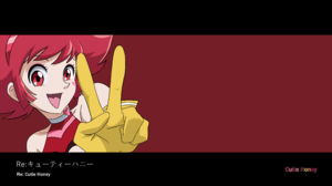 Re Cutie Honey Cutie Honey Anime Girls Red Eyes Peace Sign Japanese Gloves Looking At Viewer Redhead 13306x7484 Wallpaper