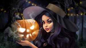 Pumpkin Witch Jack O 039 Lantern 1920x1445 wallpaper