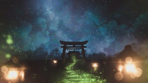 Anime Shrine HD Wallpaper by Fangpeii