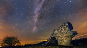 Ivan Slavov Stars Night Aurorae Rocks Nature Field Dark Ladder Sky Landscape 1800x1200 wallpaper