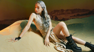SNSD Taeyeon Kim Taeyeon Model Korean Women K Pop Gray Eyes Dyed Hair Photo Manipulation Asian Women 3680x2456 Wallpaper