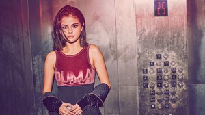 Actress American Brown Eyes Brunette Elevator Puma Brand Selena Gomez Singer Woman 3000x2000 Wallpaper