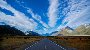 Trey Ratcliff Photography Landscape New Zealand Nature Sky Clouds Road Mountains Snow 3840x2160 Wallpaper