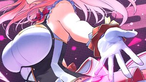 Anime Anime Girls Hololive Sakura Miko Long Hair Pink Hair Solo Artwork Digital Art Fan Art Green Ey 1223x1837 Wallpaper
