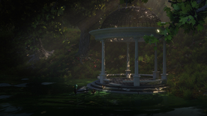Nature Pond Forest Gazebo Peaceful 3840x2160 Wallpaper