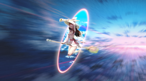Little Witch Academia White Dress Render In Shapes Kagari Atsuko Red Eyes Witches Broom Broom Skirt  3840x2160 wallpaper