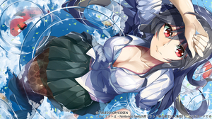 Mermaids Anime Anime Girls Long Hair Schoolgirl School Uniform Clouds Water Fish Looking At Viewer R 3960x2160 Wallpaper