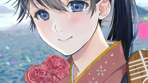 Anime Anime Girls Kantai Collection Houshou KanColle Ponytail Brunette Solo Artwork Digital Art Fan  952x1396 Wallpaper