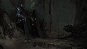 Vladimir Matyukhin Artwork ArtStation Fantasy Art Dark Fantasy Cave Eyeball Dragon Armor 1608x1092 Wallpaper
