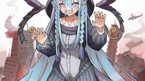 Fate Series FGO Fate Grand Order Pyjamas Alternate Costume Horns Monster Girl Anime Girls Braided Ha 2914x4000 Wallpaper